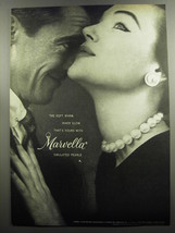 1953 Marvella Pearls Ad - The soft, warm, inner glow that&#39;s yours with Marvella  - £14.54 GBP