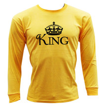 Nwt King Queen Couple Matching Valentines Day Men&#39;s Women&#39;s Long Sleeve T-SHIRT - $15.29