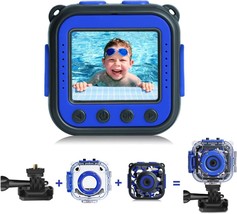 Prograce Kids Waterproof Camera For Kids Action Video Digital Camera 1080, Blue - £38.13 GBP