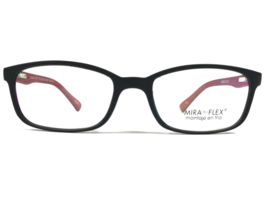 Miraflex Kids Eyeglasses Frames STAR M.BLK-M.CRY RED C.8 Matte Black 47-17-129 - $55.89