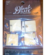 6 small WOOD SQUARES Blank TAGS with hOle 7/8&quot; square x 1/16&quot; thick Wood... - $269.23 MXN