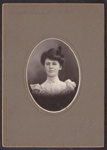 Maude Leonard Cabinet Photo of Beautiful Woman - Bridgeton, Maine - £14.03 GBP