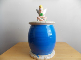 Tinker Bell Sitting on Blue Spool of Thread Cookie Jar  - £78.31 GBP