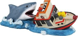 Penn Plax Jaws Boat Attack Aquarium Ornament  - £13.53 GBP