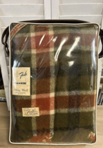 VTG Faribo PAK-A-ROBE Plaid Pure Wool Blanket Zippered Case Unused See Details - £21.81 GBP