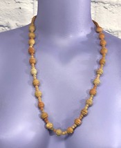 Wooden Bead Long Hippie Boho Women&#39;s Necklace - £11.93 GBP