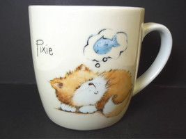 China coffee mug Pixie dream fish Cute Kitten series Tesco stores UK 2006 12 oz - £11.15 GBP