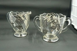 Silver City Creamer and Sugar Forest Pattern Overlay - £15.25 GBP