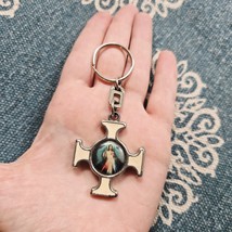 Vintage Jesus Christ Cross Keychain - $651.47 MXN