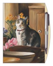 Legacy Publishing Group Lined Journal with Pen, Cat and Tulips - $25.00