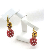 Red Polka Dot  Lever Back Earrings - $5.00