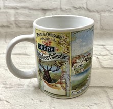 John Deere Coffee Mug Cup Moline IL Gibson 10 oz Reindeer Cultivator Farm - $216.96 MXN