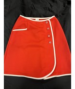 Bright Red &amp; White Retro Women&#39;s Tennis Skort, Vintage Size 8, James Ken... - £23.73 GBP