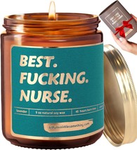 Nurse Gifts for Women Funny Lavender Vanilla Scented Candle Cute Present Idea fo - £32.92 GBP