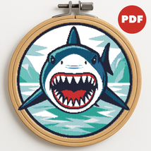 A shark with big teeth - Cross-stitch pattern PDF - Instant download - $5.00