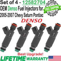 Genuine Denso 4Pcs Best Upgrade Fuel Injectors for 2006, 2007 Pontiac G6 2.4L I4 - $128.69