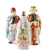 Beaucoup De 3 Hand-Glazed Porcelaine Fuk Luk Guanyin Chiffres, Grand État, - €306,18 EUR