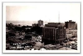 RPPC US Navy Fleet From Long Beach California CA UNP Postcard V10 - £10.64 GBP