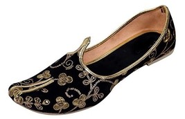Mens Wedding Jutti ethnic Mojari Indian Cushion Shoes US 8-12 Sequin Thread work - £32.30 GBP