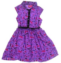 Girls Monster High Mattel 2012 Fashion Party Dress w/Belt Purple XL 14/16 - £31.51 GBP