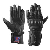 Leather Touch Screen Motorcycle Riding Full Finger Gloves Motorbike Moto Driving - £78.46 GBP