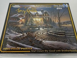 White Mountain Terry Redlin 1000 PC Puzzle And Crown Thy Good With Broth... - $24.95