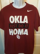 Oklahoma Sooners Mens Nike Just Do It Bumper Sticker T-Shirt - XL - NWT - £17.72 GBP