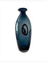 Cobalt Blue Tall Art Glass Vase Handblown Tall Bud Dark Blue  Large Vase - $31.50