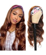 Brown Ombre Headband Wigs Human Hair Body Wave 1B30 Brown Ombre Headband... - $54.99