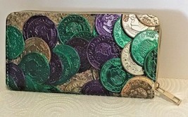 Mardi Gras Wallet -  Doubloon Print  Design - $17.99