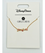 Disney Parks Girls Crew Disneyland Logo Font Necklace Letters NWT - $86.12