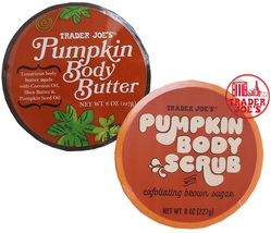 Pack Trader Joe’s Pumpkin Body Scrub &amp; Body butter 8 oz. Each NEW ITEM  - £24.15 GBP