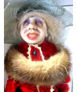One of a Kind OOAK Little Old Lady Sadie 13" Doll by Genevieve Retail $350 w/Tag - $147.51