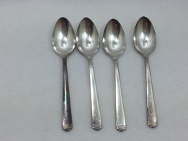 4 Vintage 1881 Rogers Oneida Silverplate Surf Club Teaspoons Tea Spoons ... - £28.34 GBP