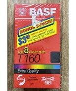BASF T-160 8 Hour Extra Quality VHS Cassette Blank Tape Stereo New Seale... - £11.75 GBP