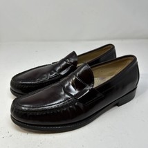 SAS Penny 40 Burgundy Leather Hand sewn Penny Loafer Mens 10S Made In USA - £28.65 GBP