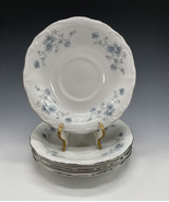 4 Johann Haviland Bavaria Germany Blue Garland Teacup Saucer Plate 6&quot; S2 - $30.14 CAD