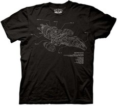 Firefly TV Series / Serenity Movie Ship Diagram with Legend T-Shirt Small NEW - £15.14 GBP