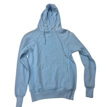 Vintage 80s 90s Powder Blue Hoodie Deadstock Faded Mens Womens  XS Teens  - $47.52