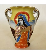 Vintage Occupied Japan Vase Painted Japanese Woman Miniature Porcelain Pottery - $34.88 CAD