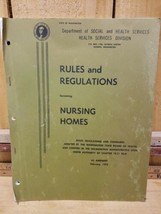 1973 Rules and Regulations Governing Nursing Homes Per DSHS in Washington State - £28.62 GBP