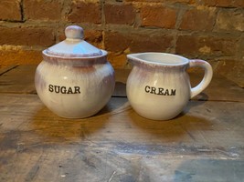 Sheffield Home Sugar And Creamer Set Farmhouse Maroon/ Lavender - £12.56 GBP
