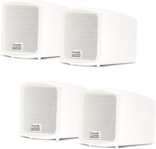 White Bookshelf Mountable Indoor Speakers, 800 Watts, 2 Pair Pack,, 2Pr. - $91.97