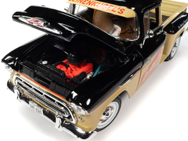 1957 Chevrolet 3100 Stepside Pickup Truck Black and Tan with Graphics &quot;Leinenkug - £90.27 GBP