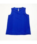 Banana Republic Top Size XSmall Blue Round Neck Sleeveless Scallop Women... - $178.97 MXN