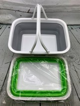 Dish Basin Collapsible with Drain Plug Carry Handles for 9L Large Capacity Wash - £22.17 GBP