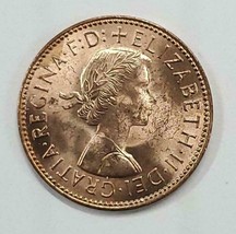 Great Britain 1/2 Penny, 1967, QE II / Drake&#39;s Golden Hind sail ship -La... - $1.99