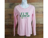 John Deere T-Shirt Womens Size 7/9 Pink Long Sleeve TZ2 - £6.22 GBP