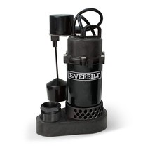 Everbilt 1/4 HP Aluminum Submersible Sump Pump Vertical Switch Black - £66.81 GBP