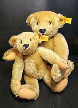 Steiff PR. 12&quot; &amp; 9&quot; Gold Teddy Bears #0155/32 #0155/26 - $186.69 CAD